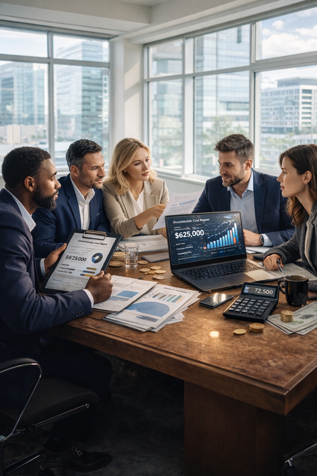 HR professionals collaborating in a modern office